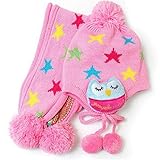 amzmonnsuta 冬 星　赤ちゃん・幼児・ボーイ・ガール・子供　暖かくイーグル帽子　キャップ付きスカーフ　ビーニー耳覆い・かぎ針編み　クリスマスプレゼント