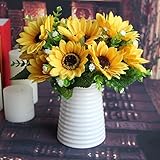 Calcifer@ 3 Sets(7 Stems/Set)10.63'' Sunflowers Artificial Flowers Bouquet For Home Decoration/Weddi