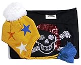 metromamma a183プレミアムコットンのメトロママスリングスカルブラックとラヴィNYニット帽子イエロースターのセレブリティギフト