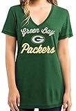 グリーンベイパッカーズ レディース ヘザーグリーン デーゲーム VネックTシャツ XX-Large グリーン