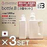 Amazon レック 詰め替え 洗剤ボトル 1000ml 液体洗剤用 無地 ホワイト デザインシール付き W ソープ シャンプー用ディスペンサー ホーム キッチン オンライン通販