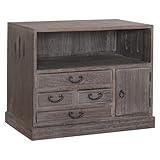 焼桐マルチチェスト電話台　横置き