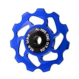 Binmer ( TM ) 11t MTBセラミック軸受ジョッキーホイールプーリロードバイク自転車Rear Derailleur M ブルー
