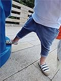 子供服 アンクル パンツ 七分丈パンツ キッズパンツ 男の子 ベージュ ブルー レッド ３色 (3-4歳, ブルー)