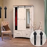 HomeDeco Hardware ドアレール ドア 室内ドア 内装ドア トラック レール 軌道 片引き戸 ダブル引き戸 建具リフォーム インテリア ミニタイプ キャビネット 扉 6.6 FT (2.
