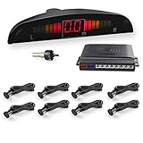 CAR ROVER LED Parking Reversing System 8 Sensors Auto Radar Parking Aid Ultrasonic Sensor Black Colo