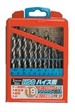 まとめ買い!!2個セット「Three axis(スリーアクシス) HSS鉄工用ドリルセット Φ1.0～10.0mm　19本組 x2セット[26826]」