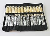 ZSR DIY 木彫 彫刻刀 篆刻刀 / ノミ 平刀 丸刀 角刀 / 砥石 作業用 手袋 セット (A：12本)