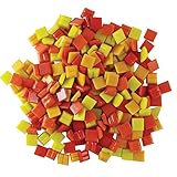 Jennifer's Mosaics Fire Mix 3/8-Inch Venetian Style Glass Mosaic Tile, Assorted Colors, 8-Ounce [並行輸