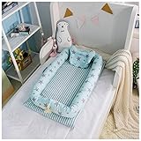ベビー ベッドインベッド 赤ちゃんベッド 添い寝 おむつ換え ベッドガード 取り外し洗濯可 枕付き 出産祝い プレゼント (グリーン)