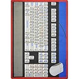 Joy Carpets Kid Essentials Early Childhood Keyboard Connection Rug Gray 5'4 x 7'8 [並行輸入品]