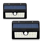 Yihiro 20 LED ソーラーライト 人感センサー 屋外照明/軒先/壁掛け/庭先/玄関周りなどのライト 夜間自動点灯 防犯用（2点セット）
