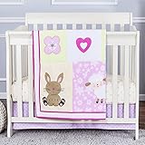 Dream On Me 3 Piece Reversible Portable Crib Bedding Set, Naptime Friends by Dream On Me