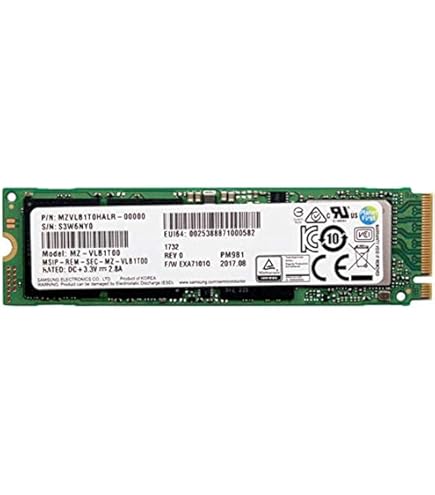 Amazon | Samsung SSD 2TB PM981a M.2 2280 80mm NVMe PCIe Gen3