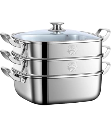 Amazon｜EBM 18-8 業務用角蒸器 28cm 2段｜蒸し器・せいろ オンライン通販