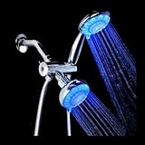 Ana Bath lss5430ccp 4インチ5機能LED携帯シャワーとLEDシャワーヘッドコンボ、システム、クロムメッキ仕上げ