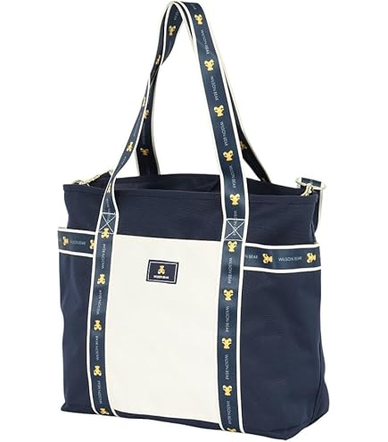 TORY SPORT トートバッグ テニス　ジム　ホワイト×ネイビー 大容量 TORY SPORT トートバッグ テニス ジム ホワイト×ネイビー 大容量