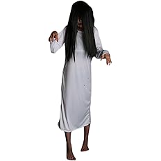 Amazon Co Jp コスプレタイム Cosplaytime 貞子 コスチュームワンピース コスプレ お化け衣装 恐怖 白衣 仮装 ホビー