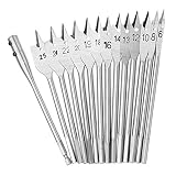 Sndy 15Pcs 6-25mm の平らな木の Spad のドリルビットはあずまやの木工工具が付いている六角形を置いた