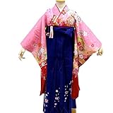 卒園式着物セット四つ身 絵羽柄 四つ身着物・袴トータルフルセット 7タイプ/2(ピンク・雪輪)