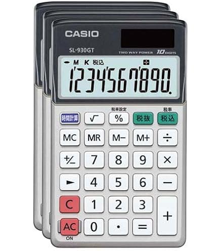 Amazon | カシオ グリーン購入法適合電卓 8桁 手帳タイプ SL-910GT-N
