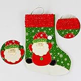 Deqna（TM）クリスマスデコレーションクリスマスサンタストッキングクリスマスギフトバッグクリスマスパーティーの装飾