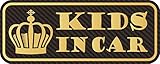 【3M　1080-CF12使用】KIDS IN CARマグネット　カーボンタイプ　(ゴールド)