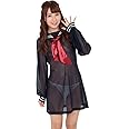 シースルーセーラーワンピ 紺