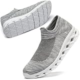 [MERPHINE] スニーカー スリッポン メンズ ウォーキングシューズ ナースシューズ メッシュ 紐なし 靴 立ち仕事 歩きやすい 3e