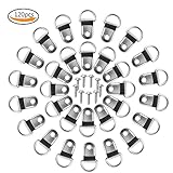 Teenitor 120パック金具Dリング画像フレームハンガー1つ穴ネジで – ブラック