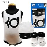ギフトセット NIKE ナイキ ベビー 半袖 ボディスーツ 帽子 ブーティ 箱入り 出産祝い -デザインC