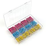 200 PCS Insulated Heat Shrink Butt Connectors Kit Electrical Wire Waterproof Marine Automotive Grade