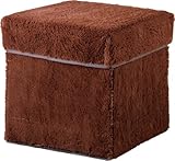 AZUMAYA 小物がしまえるチェア ボックススツール LFS-009BR ブラウン