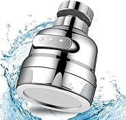 蛇口シャワー 節水 首ふり式 360度回転 3段階モード 流し切替 水圧調整 水ハネ防ぐ 泡沫器 取付簡単 幅広い用途 キッチン バスルーム