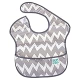 バンキンス Bumkins お食事エプロン スーパービブ 6～24ヶ月頃 よだれかけ スタイ 防水 洗濯可 Gray Chevron（S-501） Bibs Waterproof Accessorie