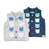 Piccolo (ピッコロ ) ニットベスト (70～90cm) キムラタンの子供服 (34007-181a) ネイビーブルー 80