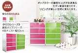 鏡面ポップシリーズ(4段チェスト) 幅60cm( KCO-60C ) (ピンク)
