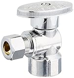 Keeney 2048PCLF 1/2-Inch FIP by 3/8-Inch O.D. Lead Free Quarter Turn Angle Valve, Chrome [並行輸入品]