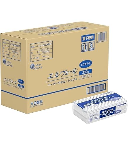 Amazon.co.jp: フジ プレミアムペーパータオル(中判) 入数:200枚×30袋