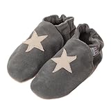 北欧デンマーク発 MELTON(メルトン) 高級牛革 ハンドメイド スター ブーティー グレー 24か月 - 36か月 24-36