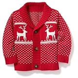 オールドネイビー OLD NAVY/ フェアアイルショールカラーカーディガン ロビーレッド トップスカーディガン 3～6ヶ月【並行輸入】