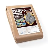 GUARD SHIELD ベージュ/カーキシート #4000 UV ブルーシート 厚手 防水シート ハトメ付き 屋根 防水屋外 3.6mx3.6m 約8畳