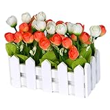 人工花の配置部屋のコンポーネントウッドフェンス花の装飾-B09