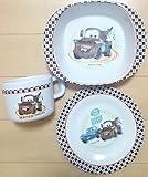 男の子に人気！　カーズメラミン食器　小皿・コップ・角鉢　３点セット