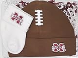 ミシシッピ州ブルドッグFootballキャップand Socksベビーギフトセット