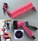 ガーデンコイルホース レギュラー 6m ピンク