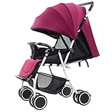 折り畳みベビーカー　超軽量5kg　(1ヶ月~36ヶ月頃対象) 4輪　ワインレッド