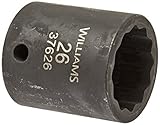 Williams 37626 1/2-Inch Drive 26mm Standard Impact Socket 12-Point [並行輸入品]