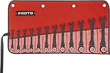 Stanley Proto Industrial JSCVMF-12S Black 12 Piece Flexible Ratchet Wrench Set - Millimeter [並行輸入品]