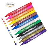Tumao カラーペンアートマーカー ペイントペン 落書き用 防水 12色セット 塗り絵 マーカーペン 落書きペン DIY 落書き用 絵用 子供 大人の塗り絵 写真アルバム お祝いカード 手帳ページ 